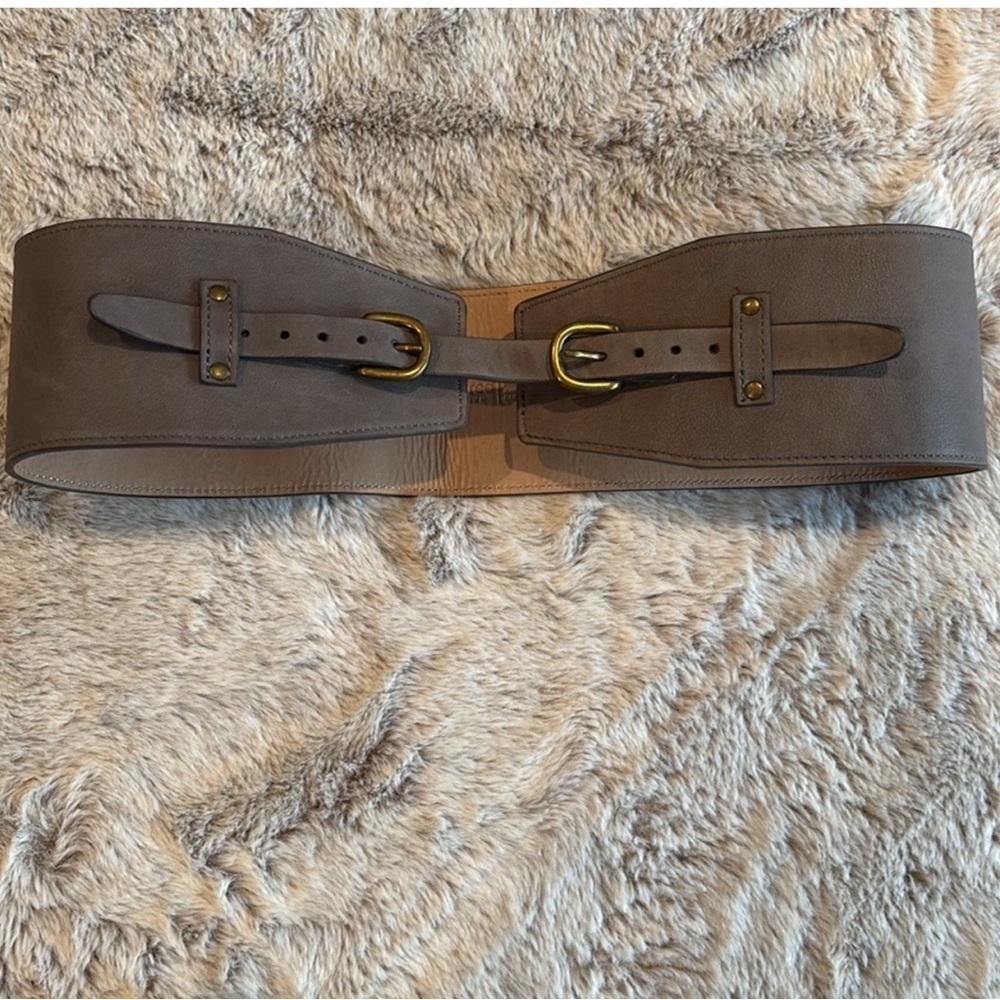 Wilfred Genuine Leather Corset Belt Grey Medium - Picture 4 of 4